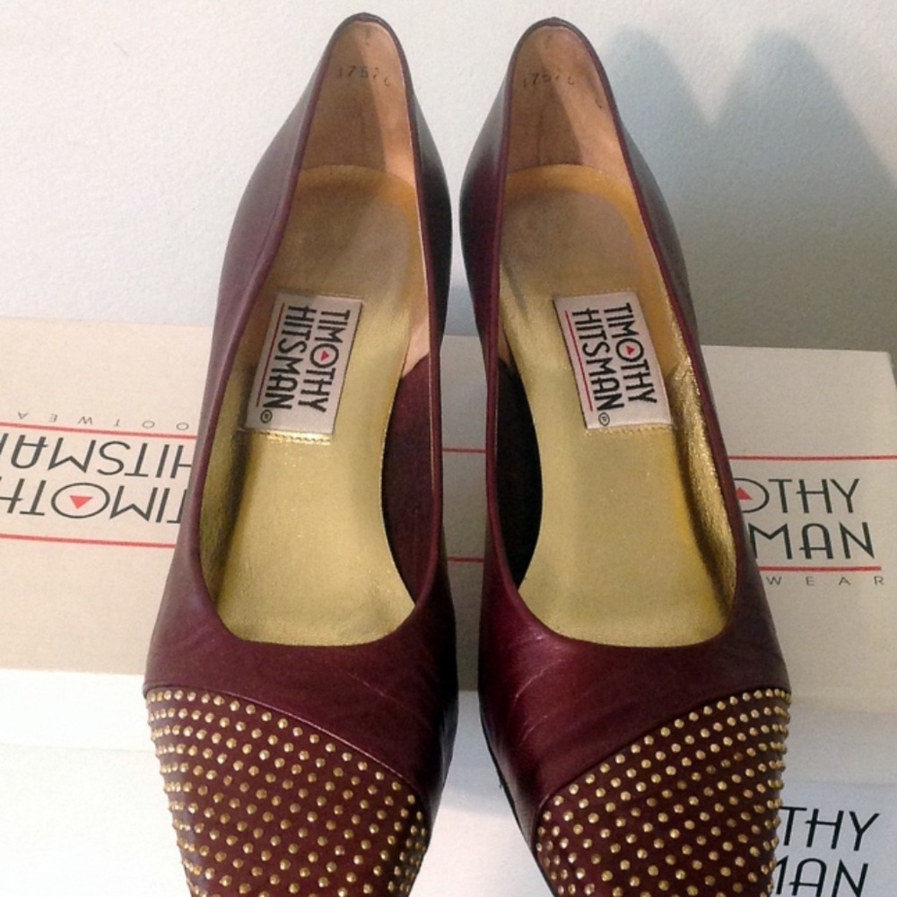 TIMOTHY HITSMAN  8 MEDIUM WINE COLOR SHOES